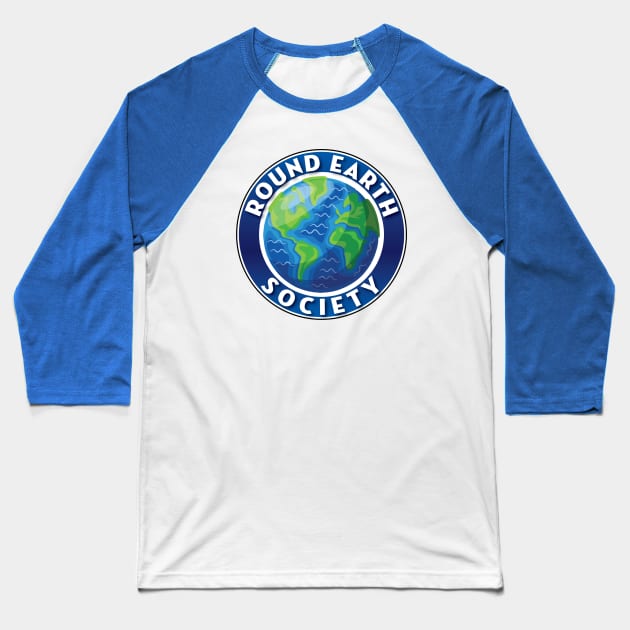 Round Earth Society Baseball T-Shirt by Graphico